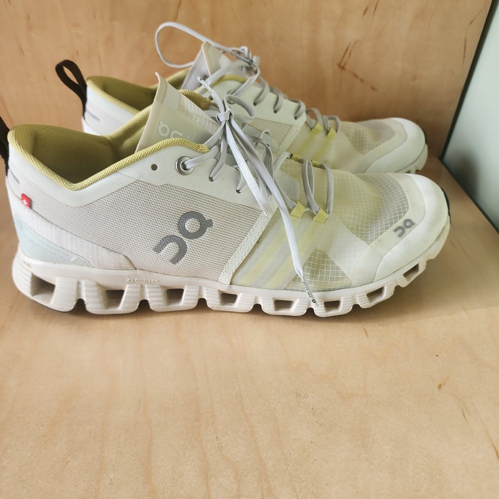 On Cloud X Helion Women's Run Walk Train Athletic Shoes SZ 9 White Yellow Gym - Picture 4 of 15